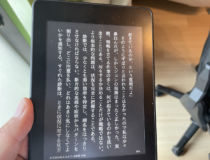 kindle端末で白黒反転・ライトを最弱にすれば目に優しい